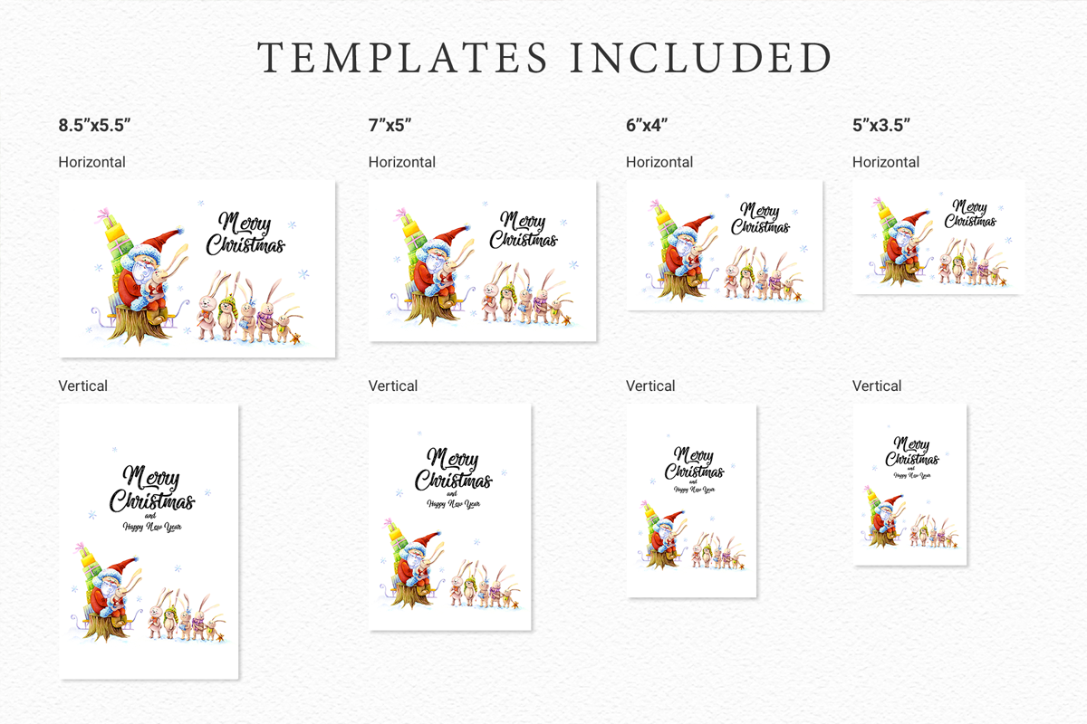 Christmas Greeting Card Template, a Card Template by ElephantArts (Photo 8 of 8)
