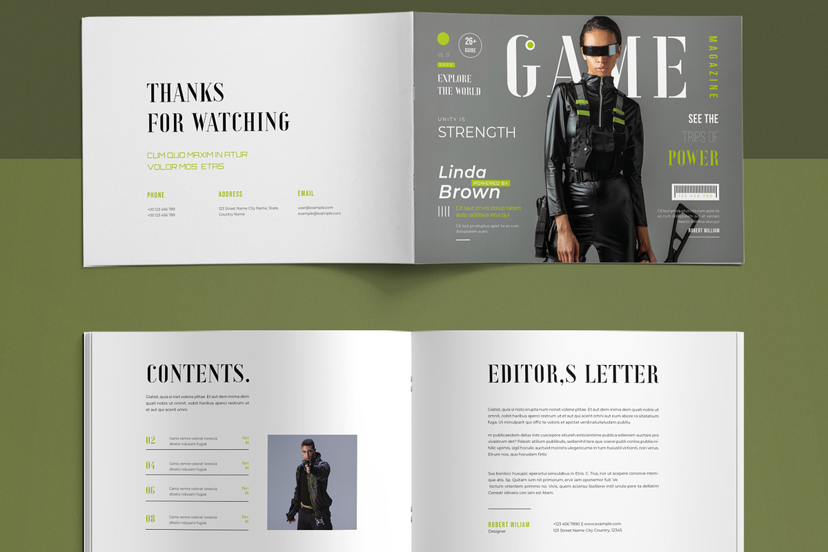 Modern Sport Magazine Layout, a Magazine Template by ContestDesign (Photo 2 of 5)