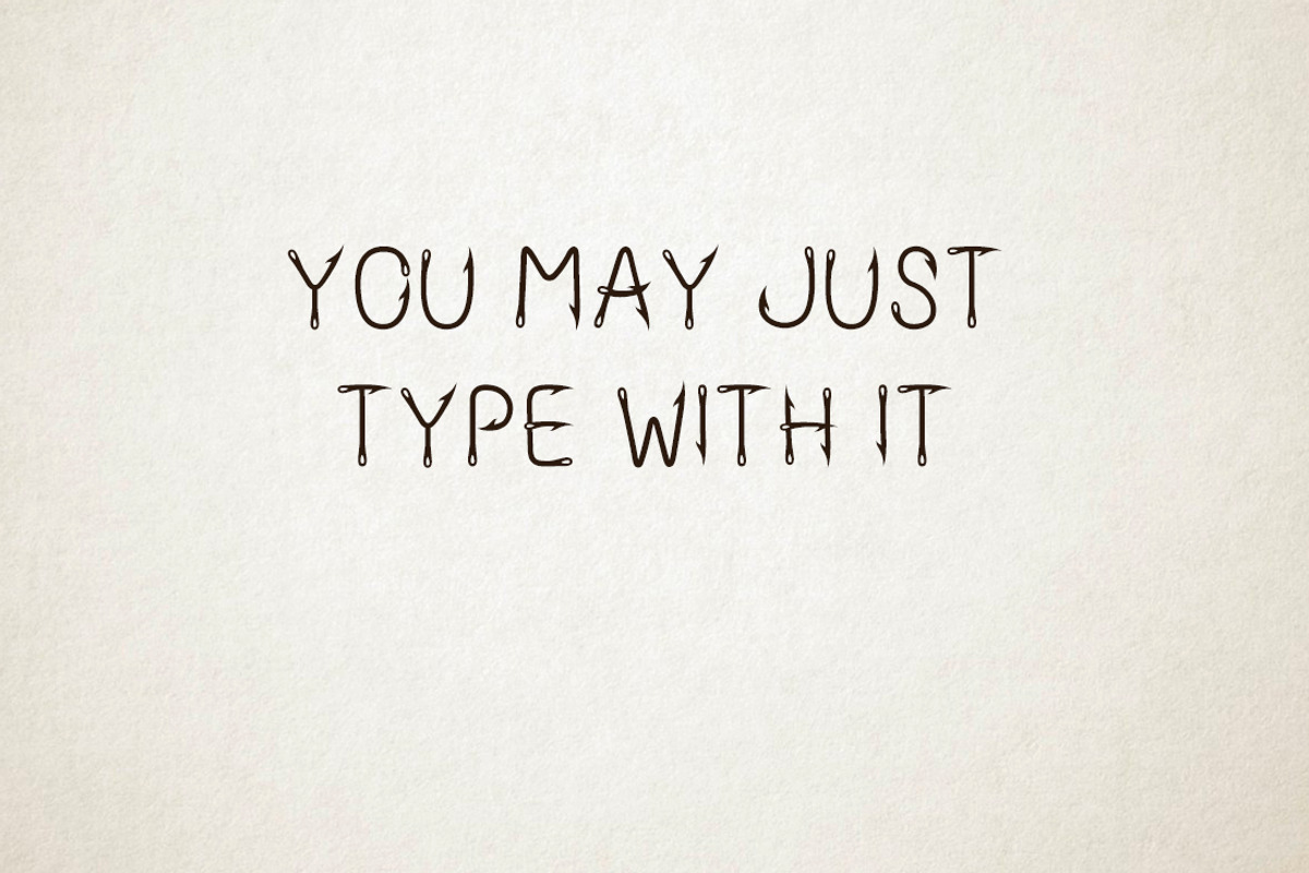 Fishing hook font, a Font by JuliaKJ (Photo 4 of 4)