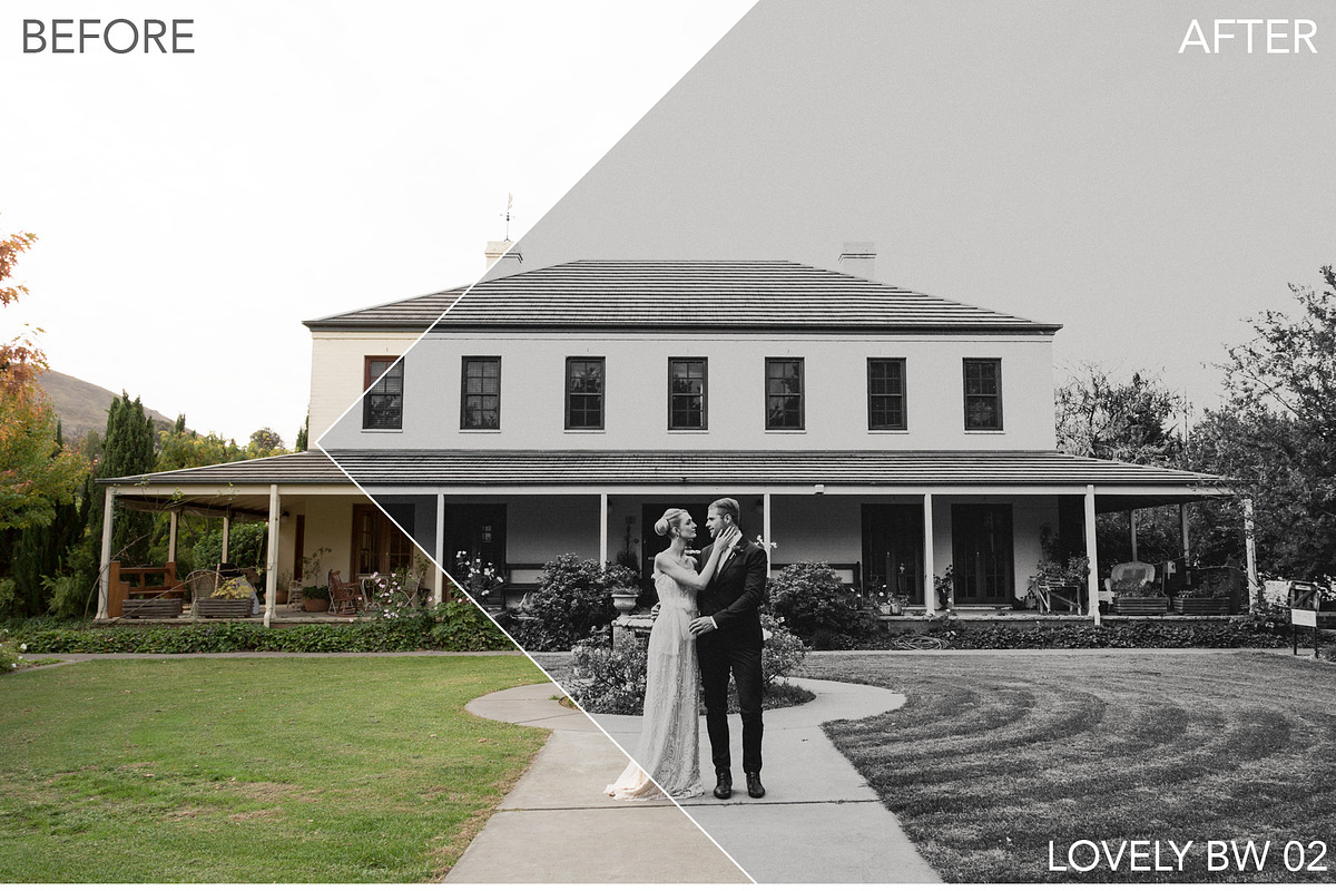 B&W Wedding ACR + Lightroom Preset, an Action Add-On by Shae Estella Photo (Photo 2 of 6)