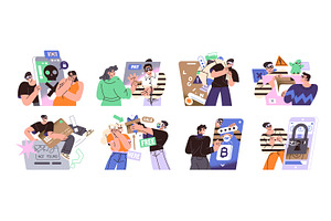 Internet scam, online fraud concept, a Finance Illustration by PaperTrident