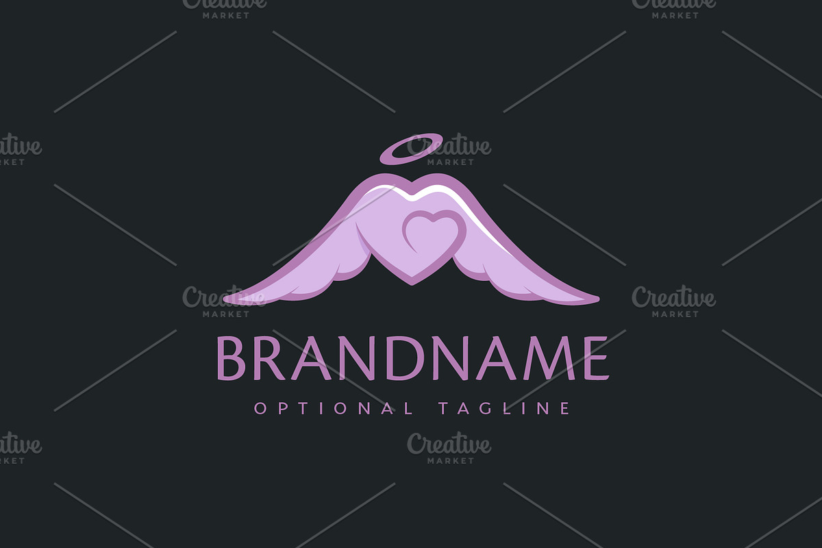 Angel Heart Custom Logo, a Branding & Logo Template by ARTE MIGUEL (Photo 2 of 3)