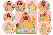 Aquarius Soulvisions Sticker Set, an Object Graphic by Jakayla Digital Co (Thumbnail 2 of 7)