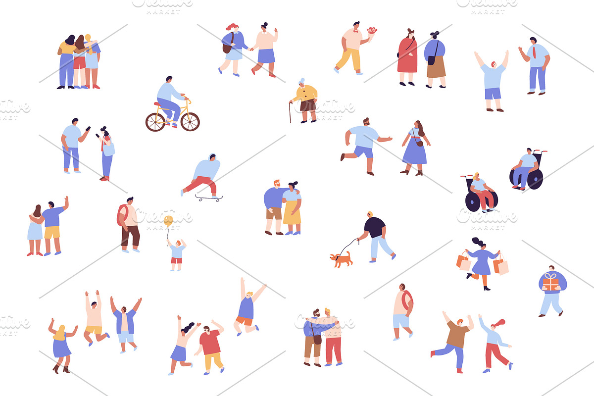 Cute Tiny People vector bundle, a Person Illustration by Vector_Art (Photo 5 of 14)