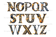 Gold and Black Alphabet Clipart, a Decorative Illustration by GlamArtZhanna (Thumbnail 3 of 5)
