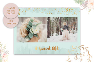 PSD Photo Gift Card Template 49