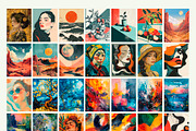 Eclectic Wall Art. Posters., a Background Graphic by Designwork (Thumbnail 3 of 9)