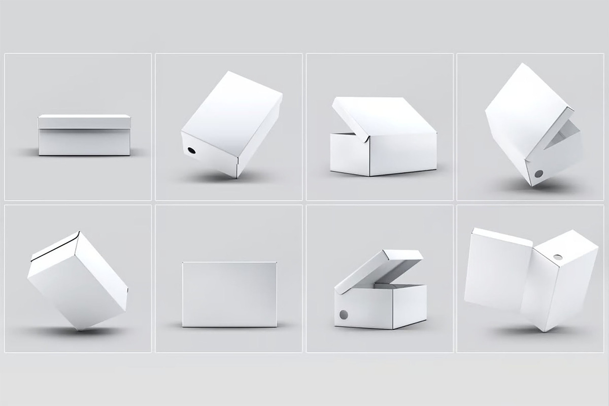 Shoe Boxes Mock-Up Bundle, a Packaging Mockup by DesignRushMarket (Photo 4 of 14)