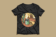 drinking coffee in the desert, a Food Illustration by gunaonedesign (Thumbnail 3 of 5)