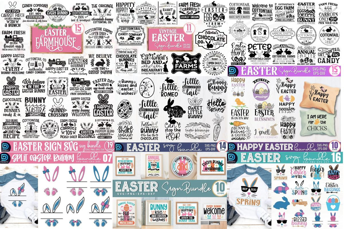 Mega Easter SVG Bundle, Big Easter SVG