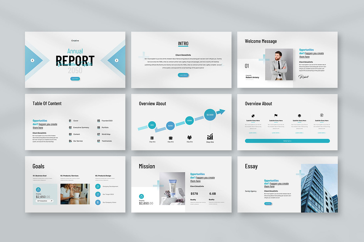 Annual Report Presentation, a Presentation Template by KreateTribe (Photo 4 of 6)