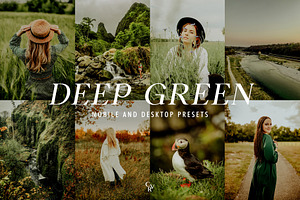 10 Deep Green Lightroom Presets, a Preset Add-On by CVR Presets