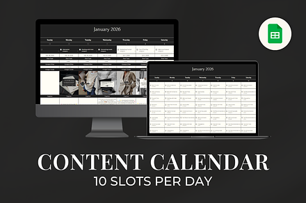 Social Media Content Calendar, a Marketing Template by Gilla Templates
