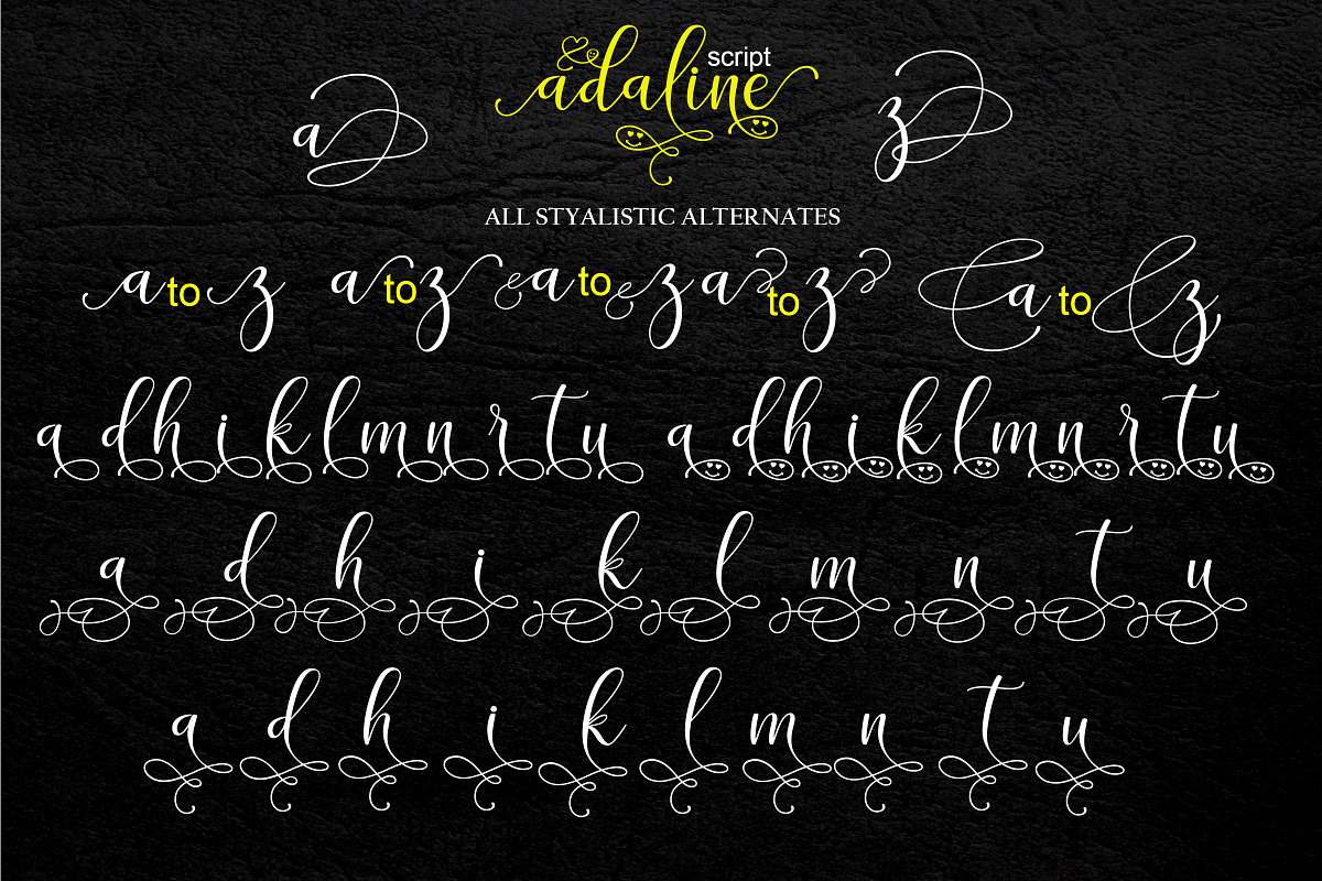Adaline Script, a Script Font by MrLetters (Photo 14 of 16)