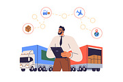 Logistics and cargo delivery concept, a Transportation Illustration by Good Studio (Thumbnail 4 of 7)