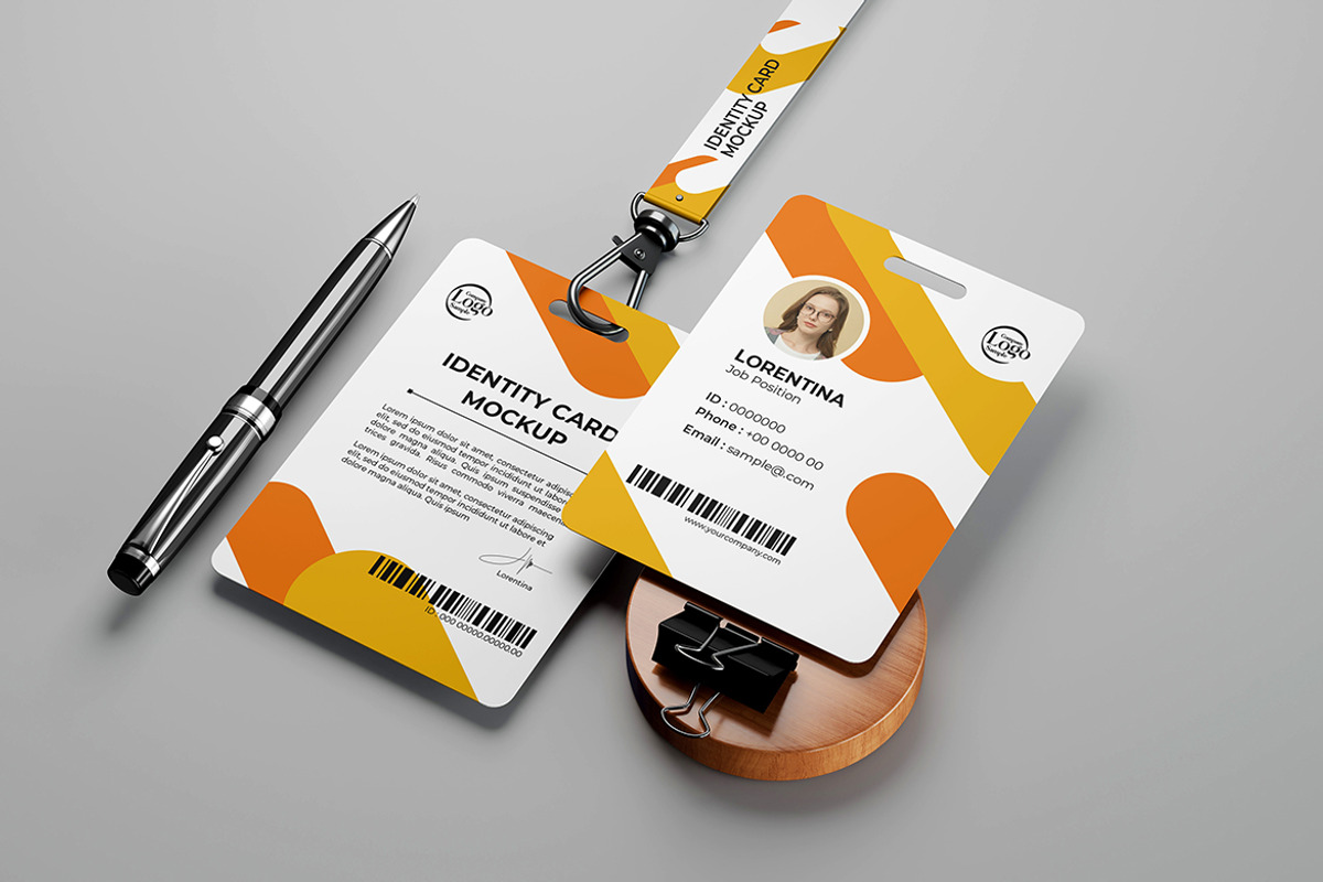 High Quality ID Card Mockup, a Pens & Pencil Mockup by Artlogs x Modaldesain (Photo 1 of 3)