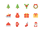 Christmas flat icon set, an Icon by Mir store (Thumbnail 2 of 2)