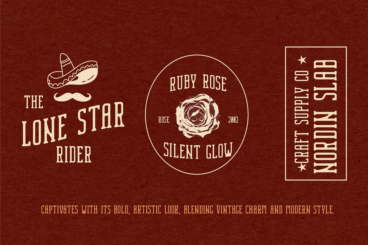 Nordin Slab Blur, a Slab Serif Font by Craft Supply Co. (Photo 7 of 8)
