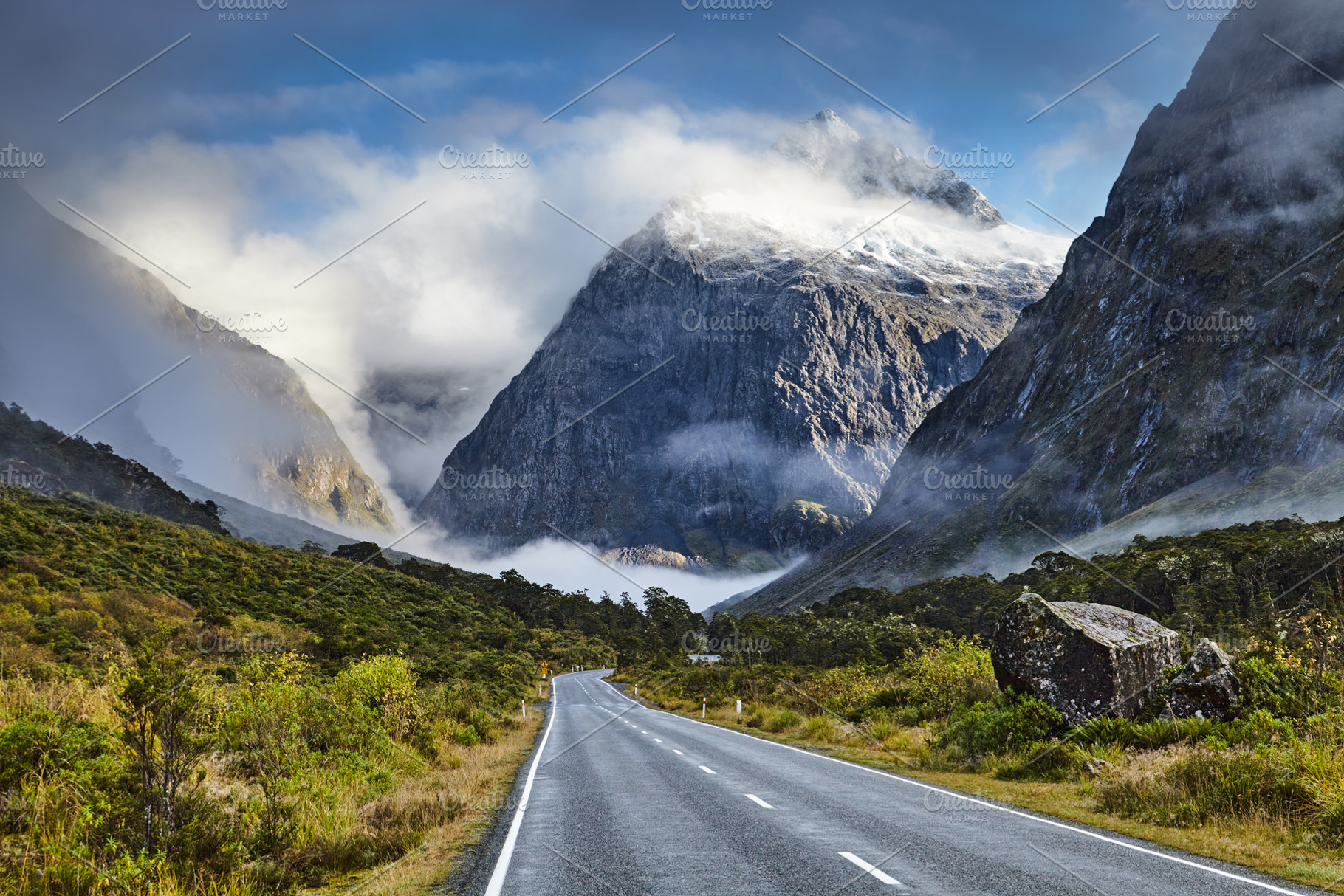 Mountain landscape in New Zealand, a Nature Photo by Shop Name