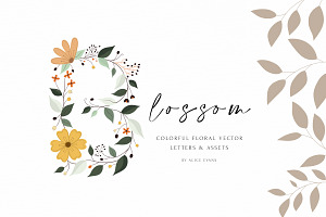 Awesome Blossom alphabet