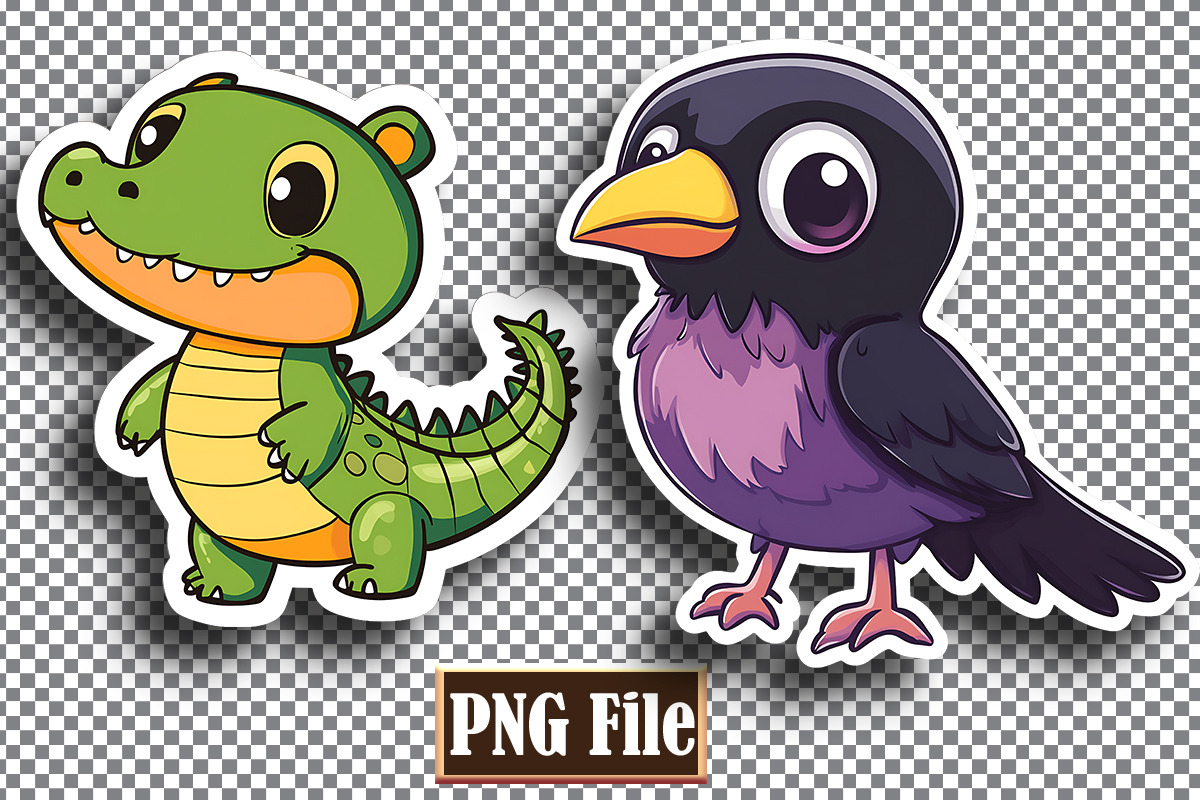 Cute Animal Stickers Bundle, an Animal Illustration by protabsorkar11 (Photo 4 of 8)