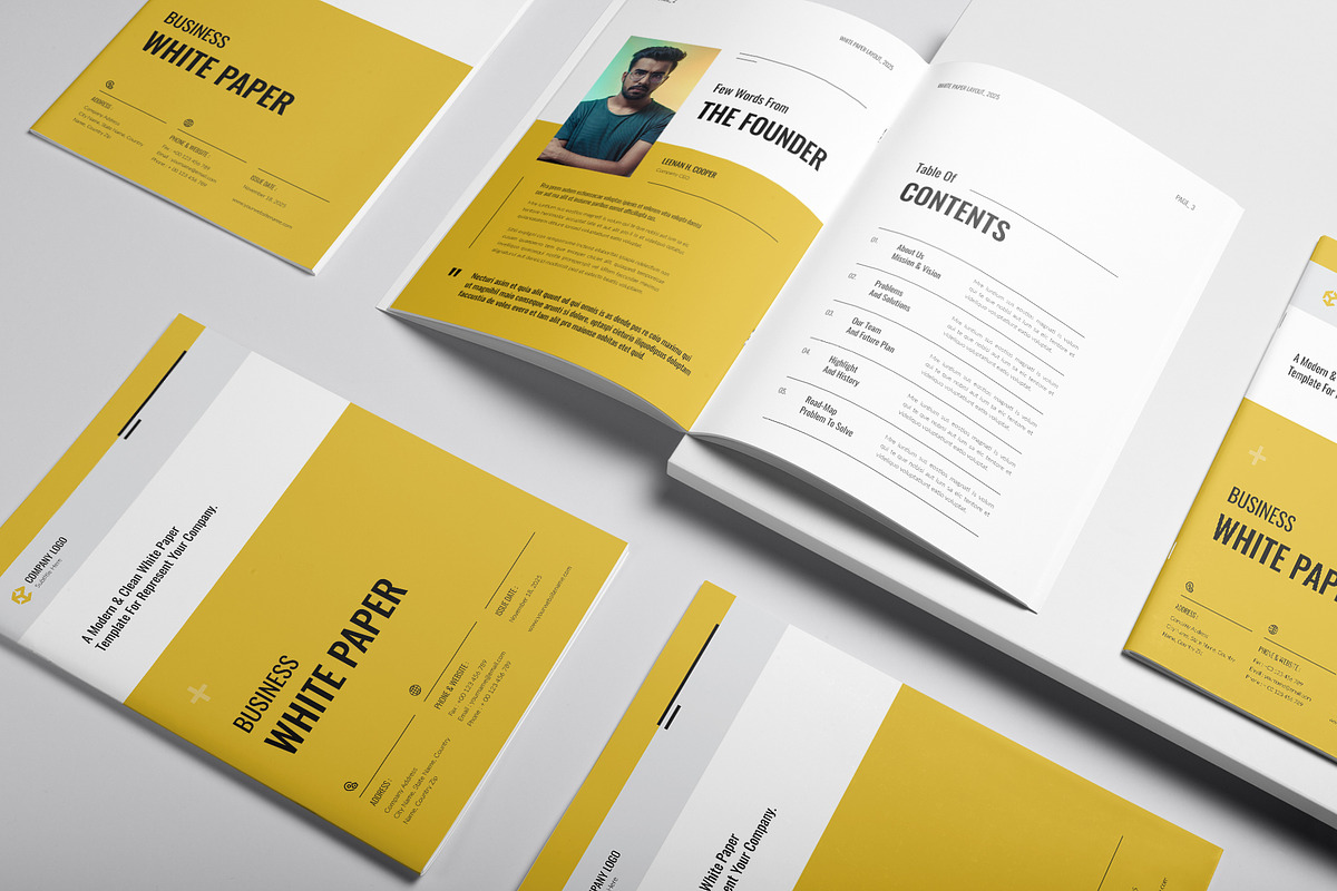 Business White Paper Template, a Brochure Template by DesignCrest (Photo 5 of 13)