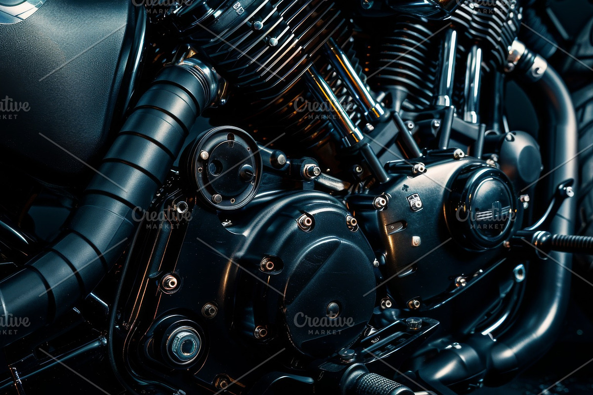 31 Motorcycle engines, a Transportation Photo by Handmadefont (Photo 28 of 33)
