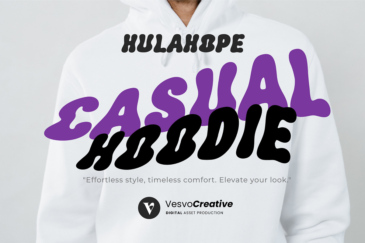 Hulahope - Retro Bubble Display Font, a Sans Serif Font by Vesvocrea (Photo 3 of 7)