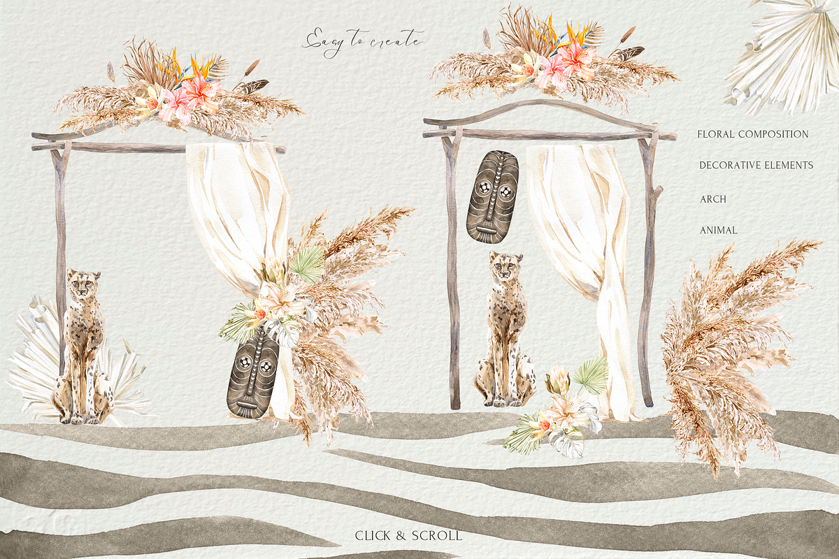 DELICATE AFRICA Watercolor, an Object Graphic by Cat In Colour (Photo 9 of 12)