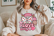 Retro Valentine Love Sublimation Png, a Seasonal Illustration by YA Design (Thumbnail 3 of 4)