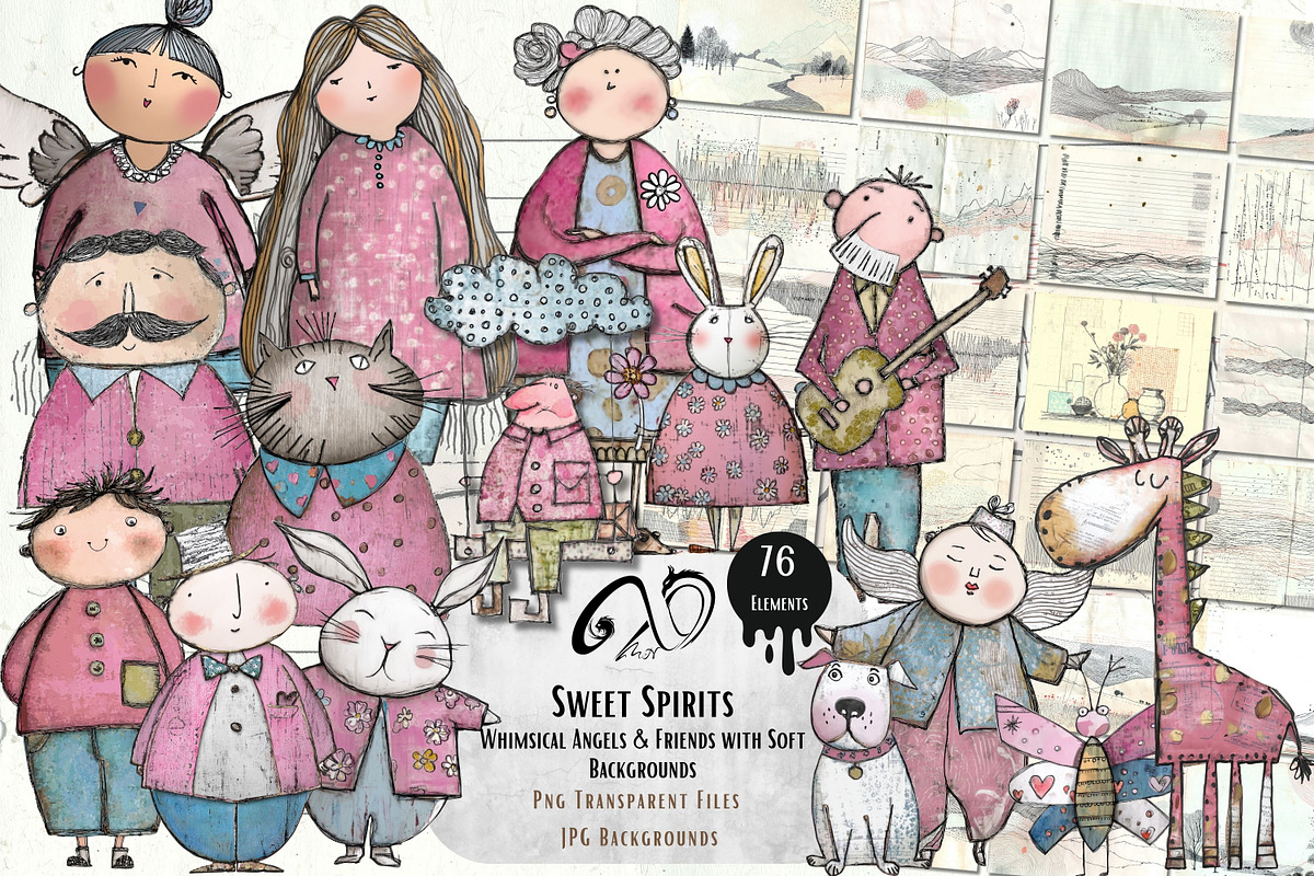Sweet Spirits: Whimsical Angels, a Person Illustration by NiiiNArt (Photo 1 of 7)