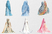 Hijab Girl Backside Clipart, an Illustration by DreamCafeArt (Thumbnail 3 of 8)