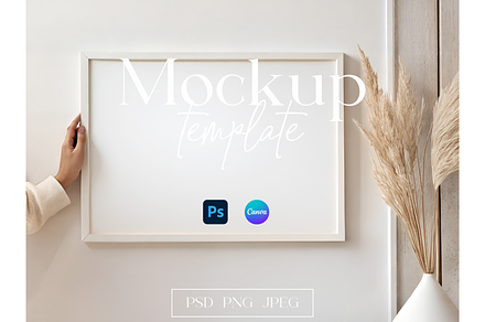 Minimal Hand-Held Horizontal Frame, a Product Mockup by MockupWizard