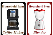 Household Items Flash Cards for Kids, a Card Template by DigitalsDesigns (Thumbnail 3 of 4)