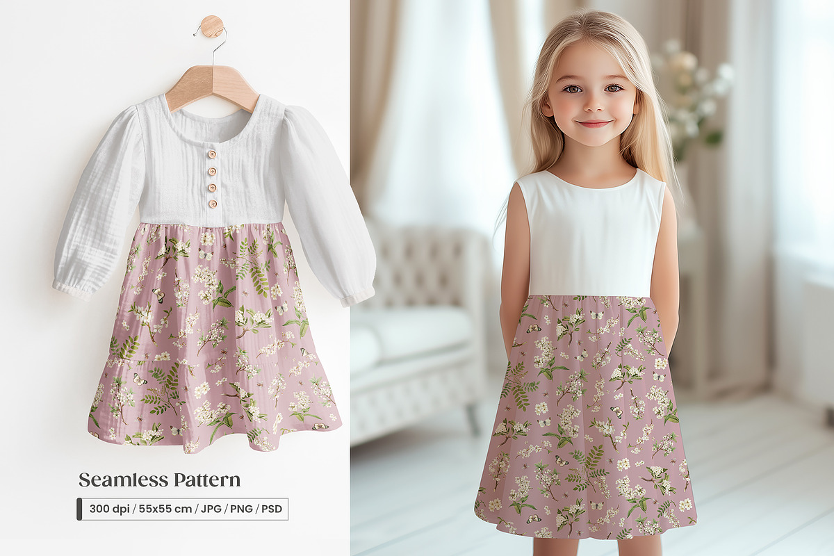 Gentle Spring with White Flowers, a Pattern Graphic by Yello_illustration (Photo 14 of 16)