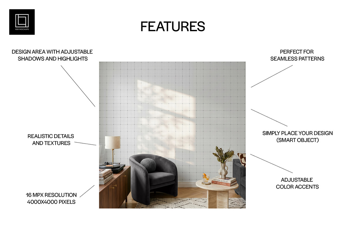 Modern Wallpaper Room Mockup PSD, a Household Mockup by 1001 mockups (Photo 2 of 8)