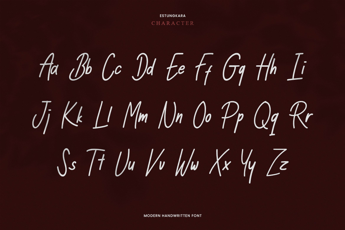 Estungkala - A modern monoline, a Handwritten Font by Samtiv Studio (Photo 7 of 8)
