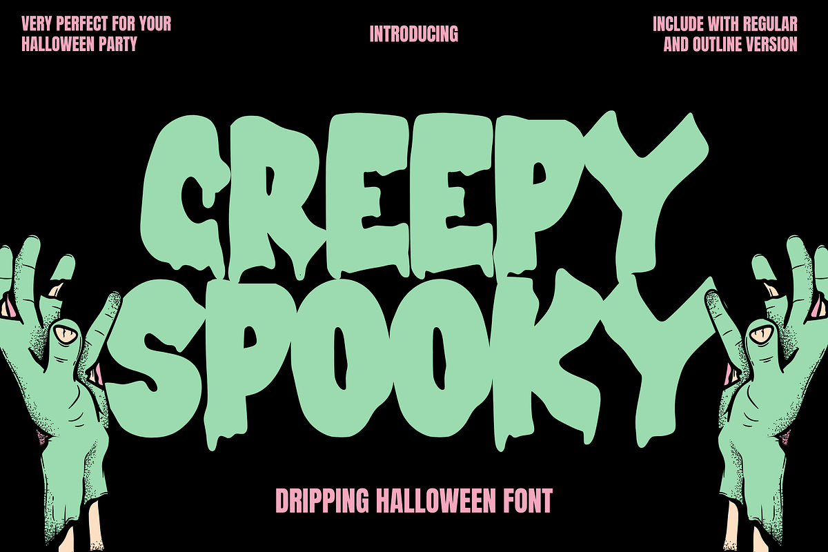 Creepy Spooky - Halloween Font, a Font by Arendxstudio (Photo 1 of 11)