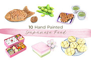 10 Traditional Japanese Dishes Set, a Food Illustration by Miriam Figueras (Thumbnail 1 of 4)