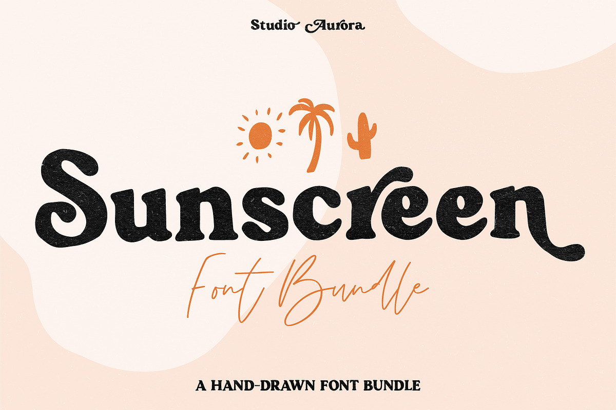 Sunscreen Hand Drawn Serif Font Duo, a Serif Font by Studio Aurora (Photo 1 of 11)