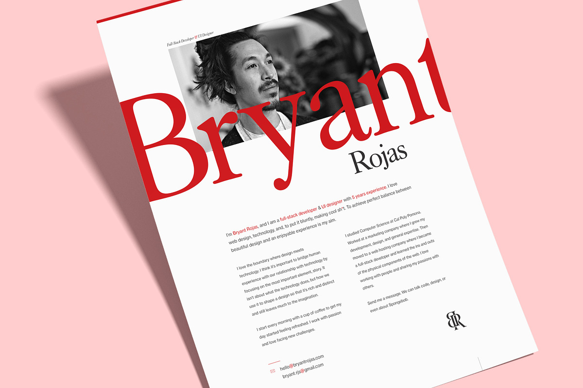Red Resume Template and Cover Letter, a Resume Template by Bryant (Photo 5 of 8)