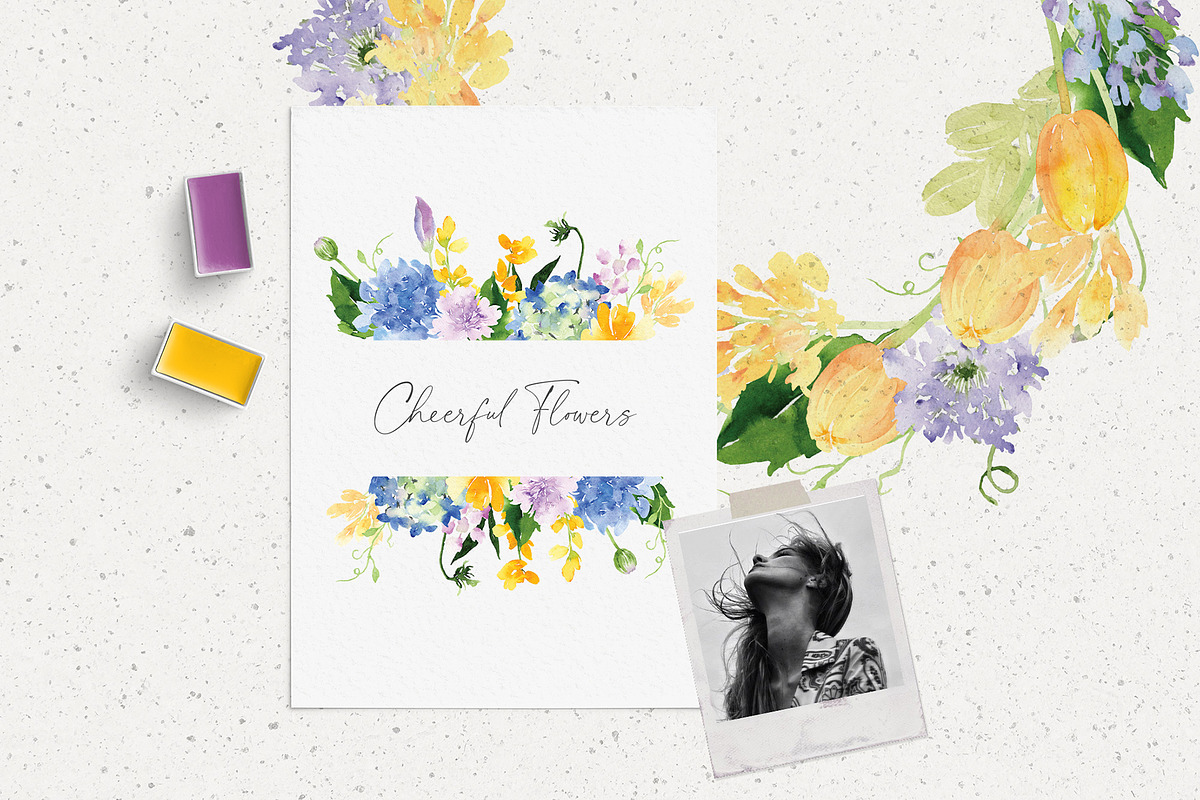Watercolor Flower - Cheerful Set, an Illustration by Beigetime (Photo 3 of 11)