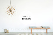Mockup Stockphoto with gold lamp 183, a Print Template by MockUpBrothers (Thumbnail 1 of 5)