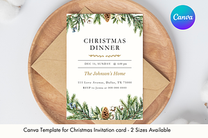 Canva Christmas Invitation Template, an Invitation Template by Markdisha Designs