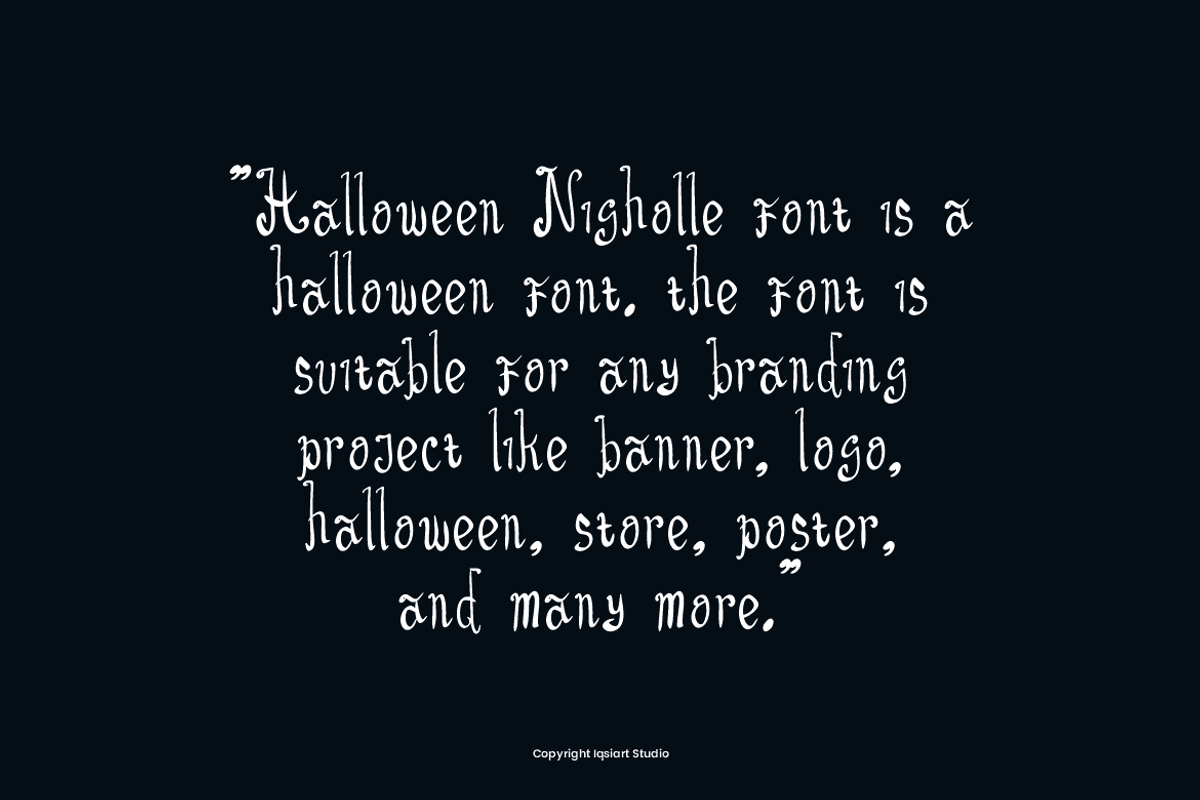 Halloween Nigholle Font, a Handwritten Font by Iqsiart Studio (Photo 5 of 7)