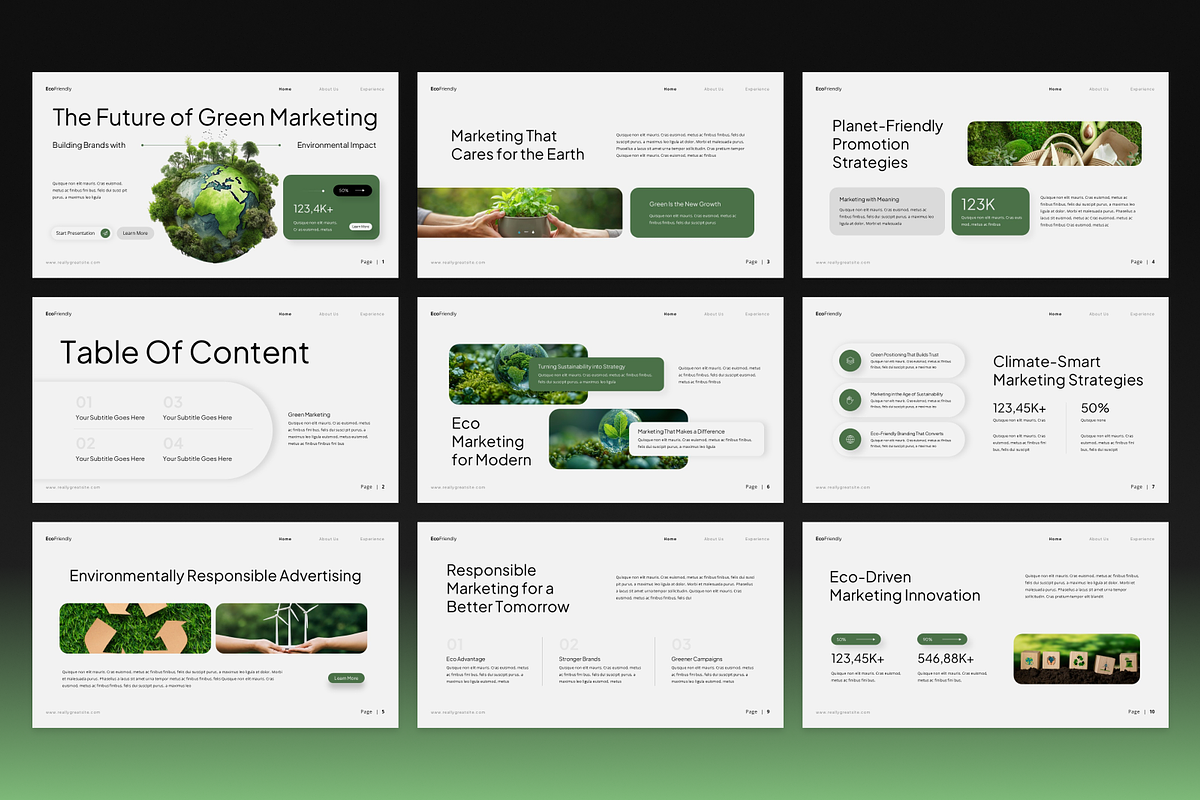 Eco Friendly Marketing Google Slides, a Presentation Template by Annora Studio (Photo 2 of 7)