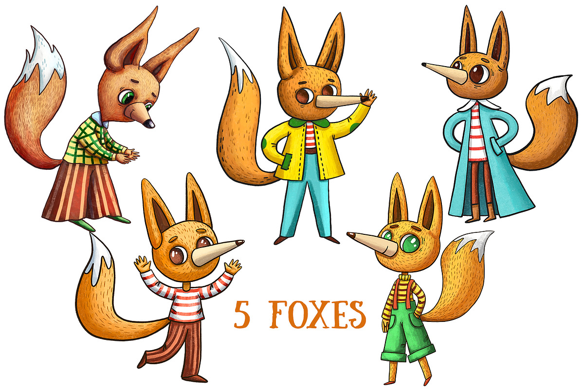 Forest School - Clip Art Set, an Animal Illustration by Mashamashastu (Photo 3 of 9)