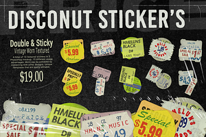 Disconut Stickers Mockup