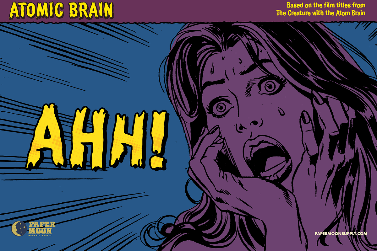 Atomic Brain Horror Font, a Handwritten Font by Paper Moon Graphic Supply (Photo 6 of 13)