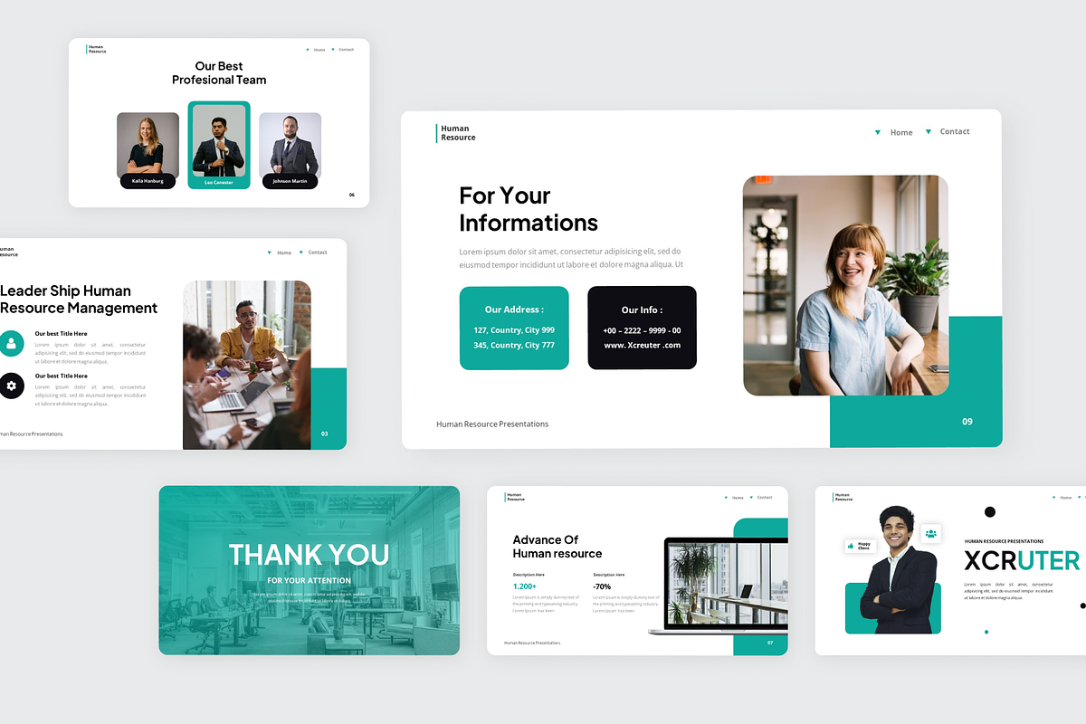 Xcreuter Human Resource Google Slide, a Presentation Template by SquidPixey (Photo 5 of 6)
